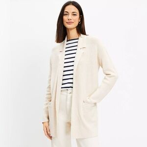LOFT Ribbed Relaxed Open Sweater Blazer NWT